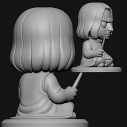 Harry Potter Chibi 3D Printable Collection – Full Set of 8 Characters 3d model