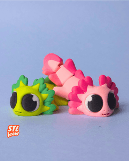 Cute articulated Axolotl - Axie 3d model