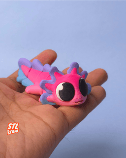 Cute articulated Axolotl - Axie 3d model