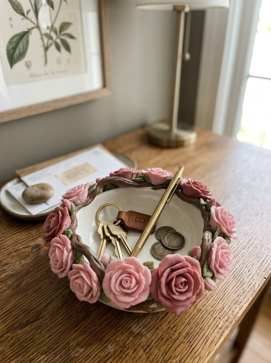 Floral Rose Catchall Bowl 3d model
