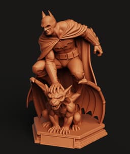 Batman Crouching on Gargoyle | Dark Knight Statue 3d model