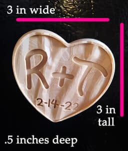 Valentine's Wood Hearts 3d model