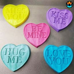 Valentine's Wood Hearts 3d model