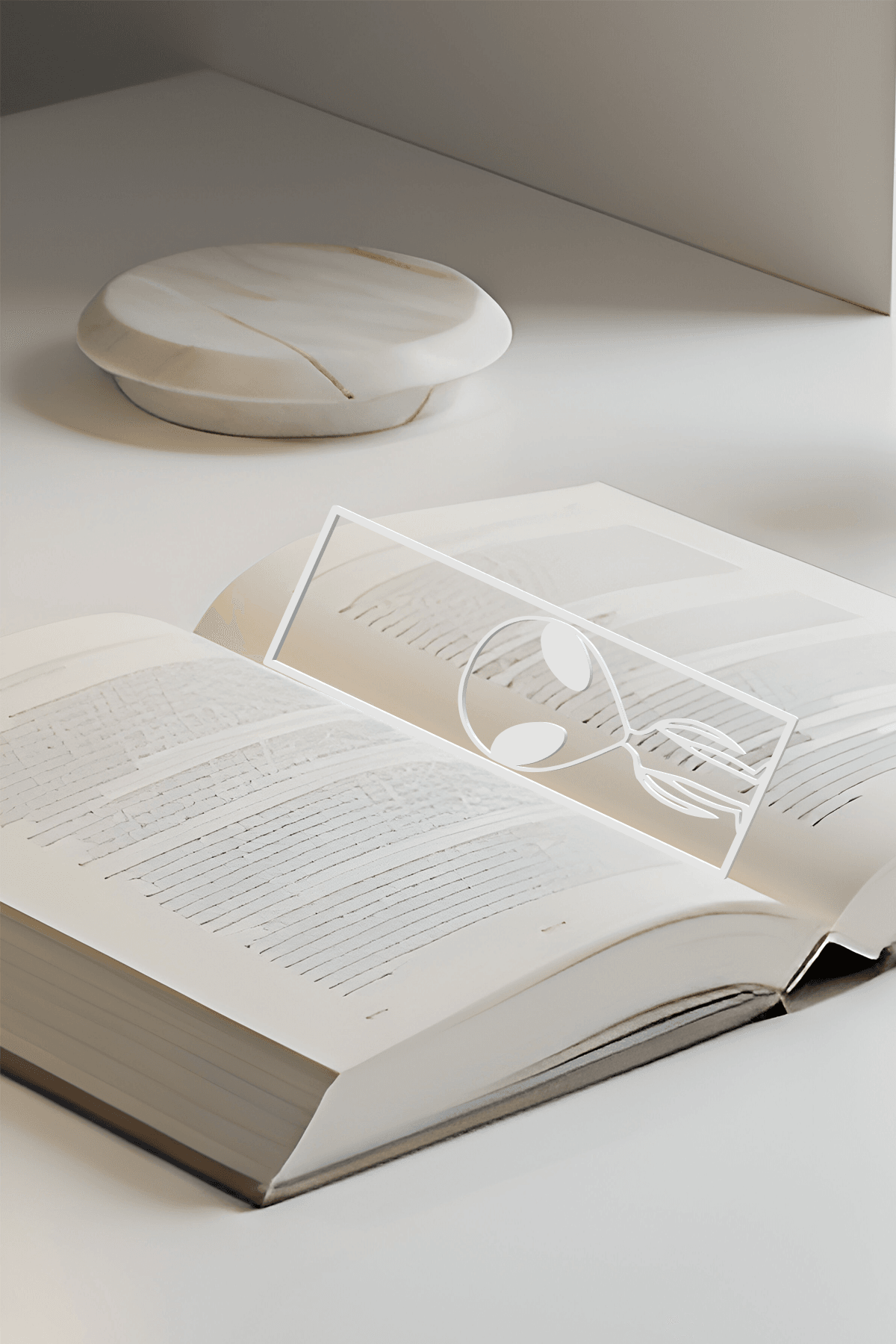 Alien Bookmark, Creative Bookmark, Gift Idea 3d model