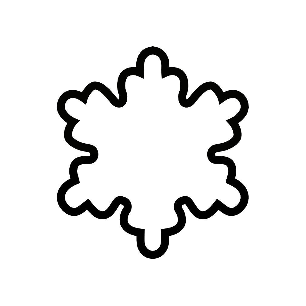Snowflake Cookie Cutter STL File - 4 inches 3d model