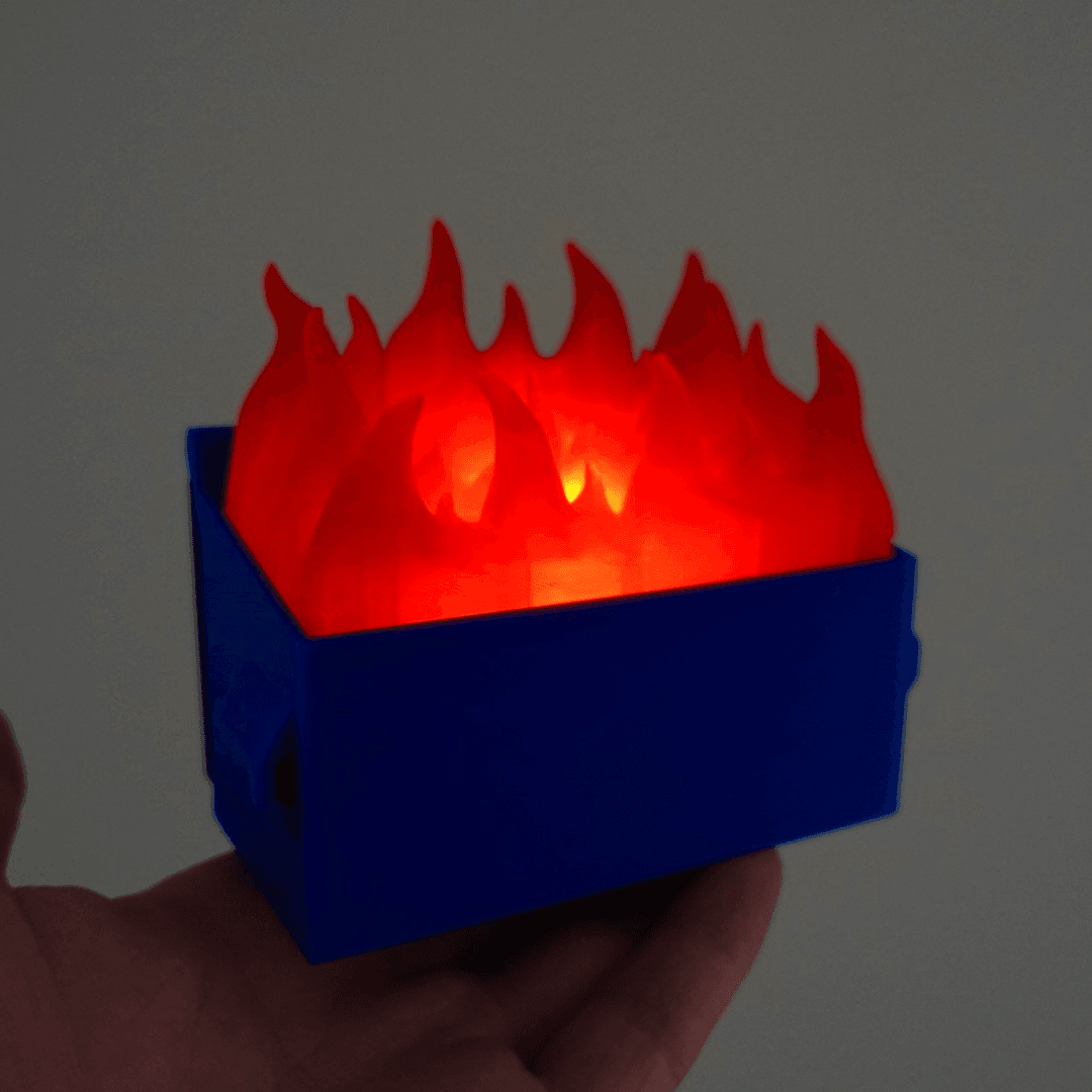 Dumpster Fire LED Tea Light 3d model