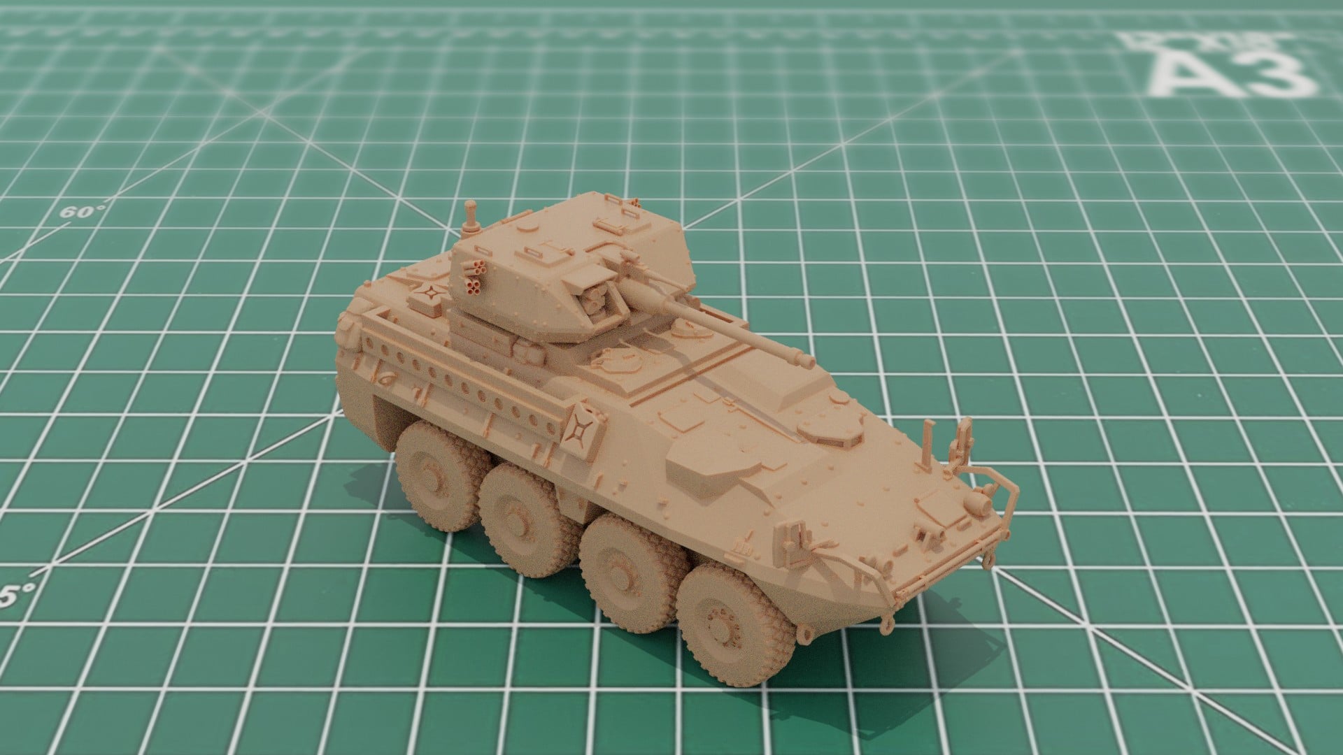 M1296 Stryker Dragoon IFV 3D Print Model 3d model