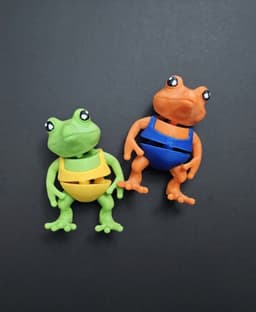 Frog in swimsuit mini flexi and keychain 3d model