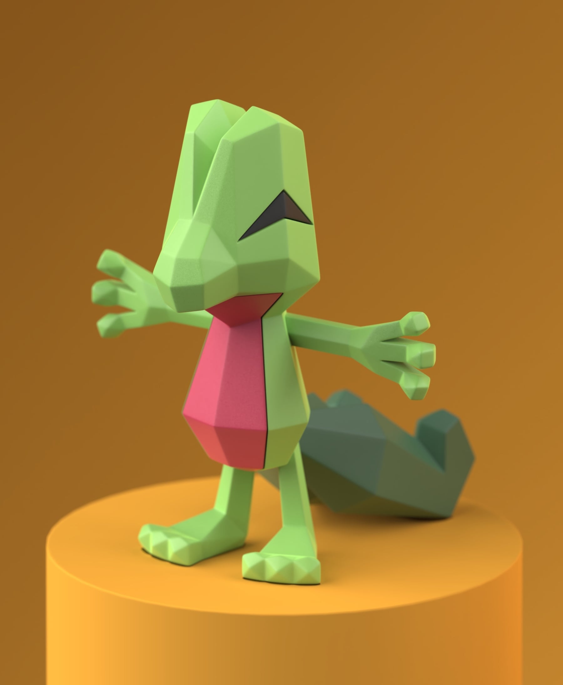 Low-poly Treecko 3d model