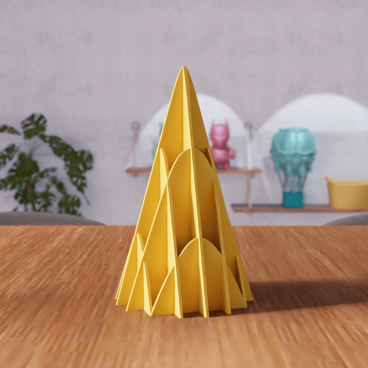 Christmas Tree Set V5 - Minimal Pine Tree Collection 3d model