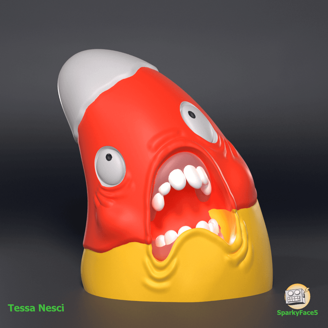 Screaming Candy Corn 3d model