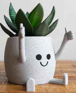 Happy Sitting Pot Thumbs Up 3d model