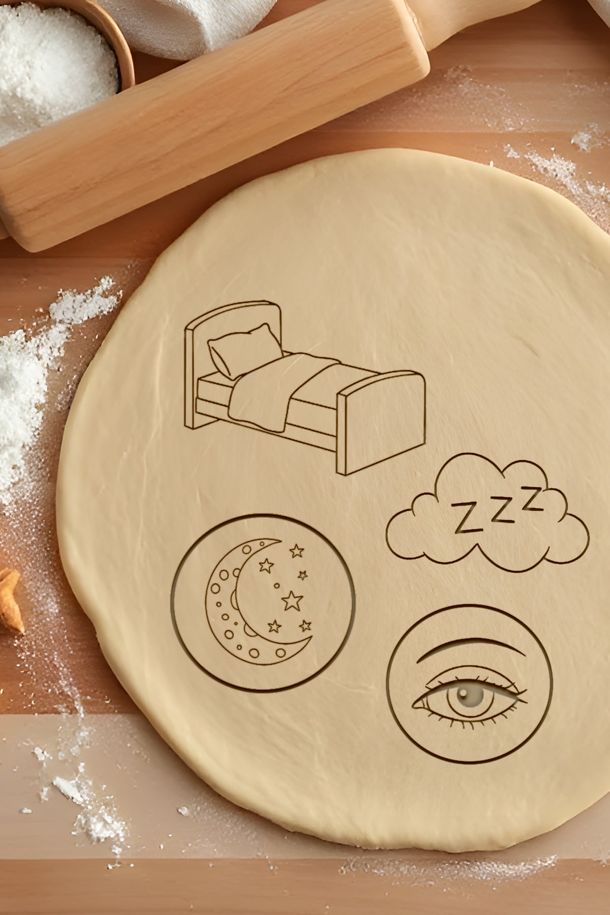 Sleeping Set Cookie Cutter, Biscuit Cutter 3d model