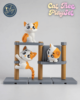 Modular Cat Tree Playset 3d model
