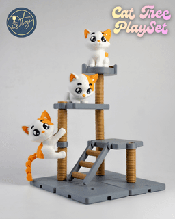 Modular Cat Tree Playset 3d model