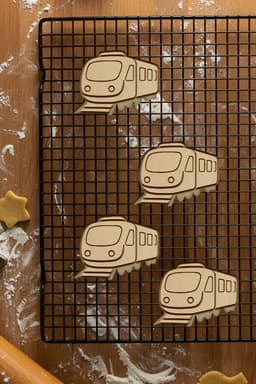 Train Cookie Cutter, Biscuit Cutter 3d model