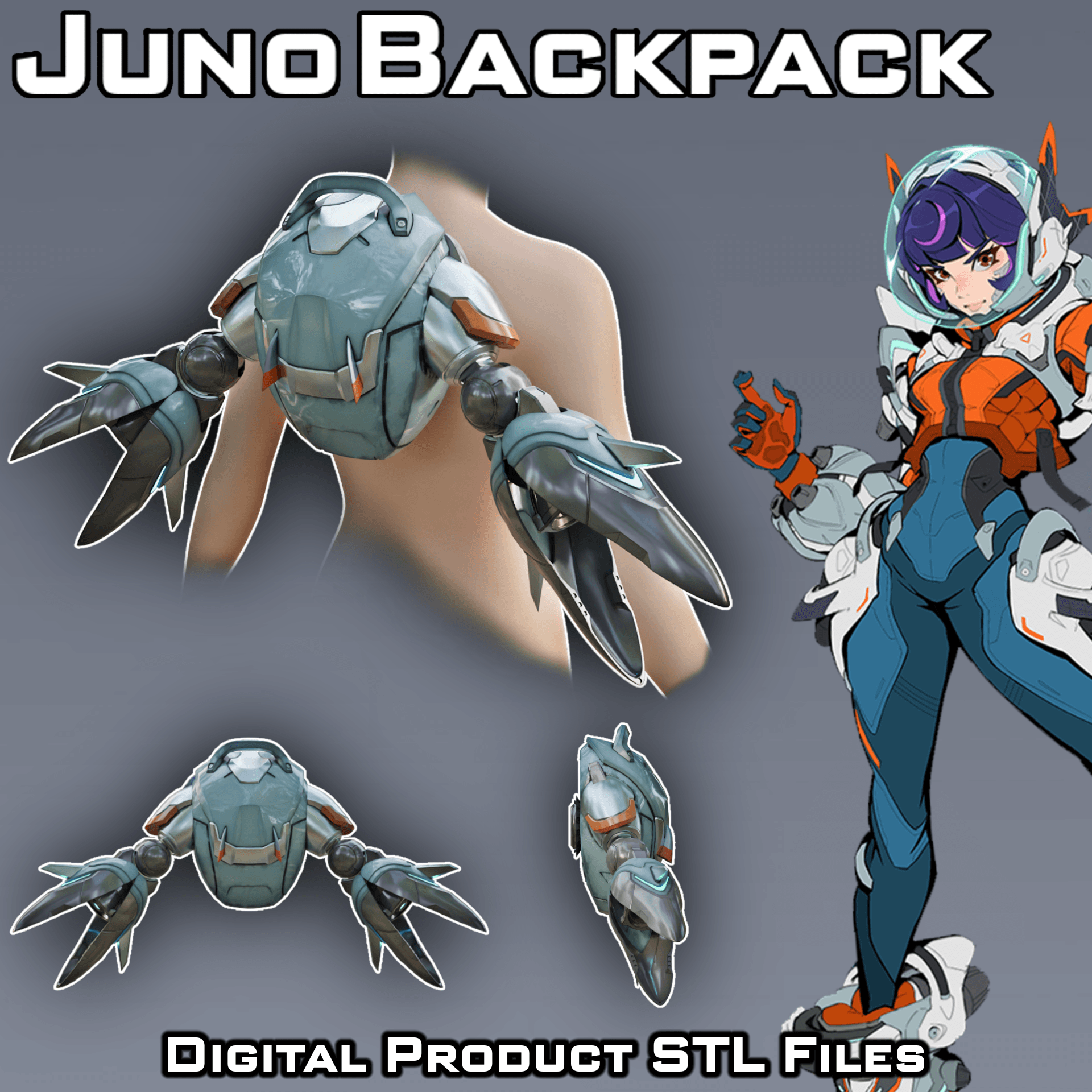 Si Fi Juno Backpack Overwatch 2 Cosplay 3d model