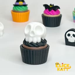 Halloween Cupcake - Clicker Fidget Toy Keychain 3d model