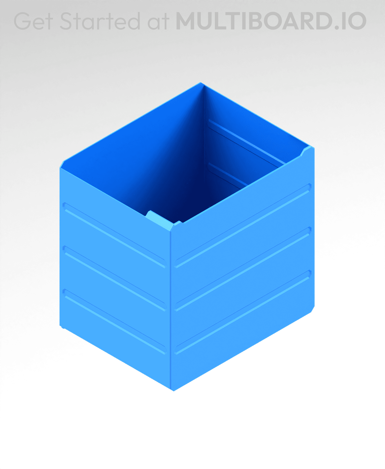 4x4x3 LU - Labelled - MultiBin Simple Drawer 3d model