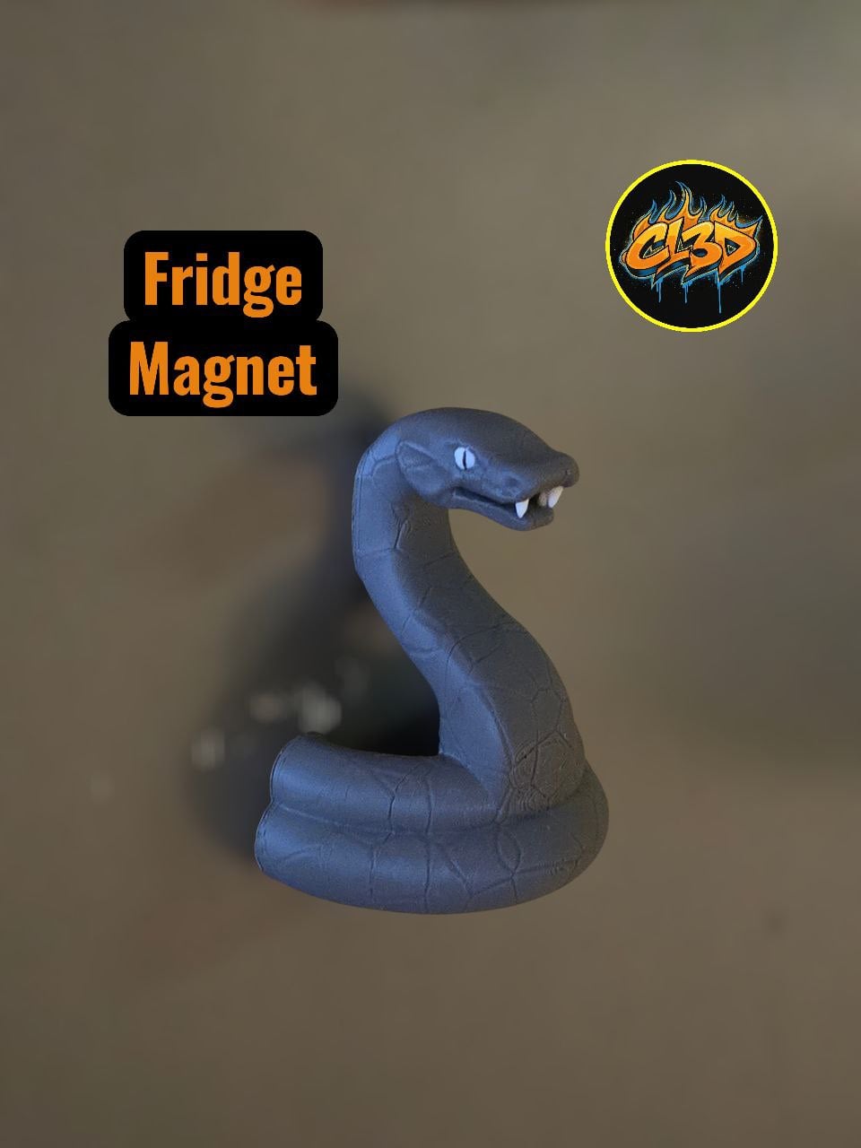 Stone Snake Fridge Magnet 3d model
