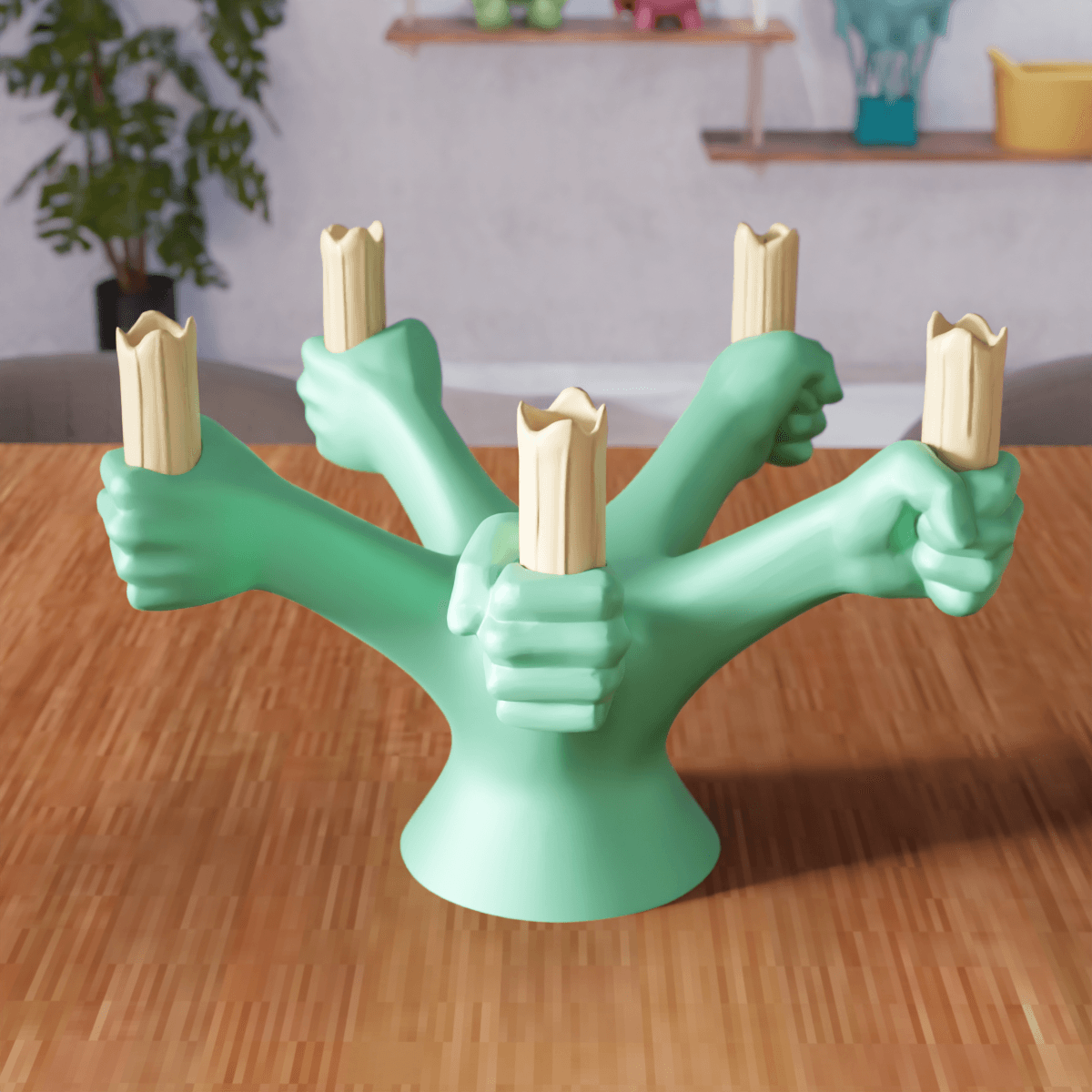 Abstract Candle Holder Figure 3d model