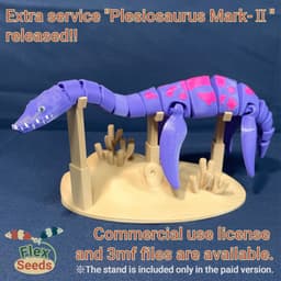 Flexi Plesiosaurus (print-in-placeiosaurus) 3d model