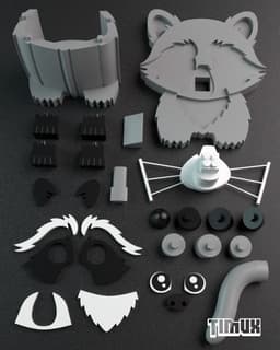 RACOON GLASSES HOLDER 3d model