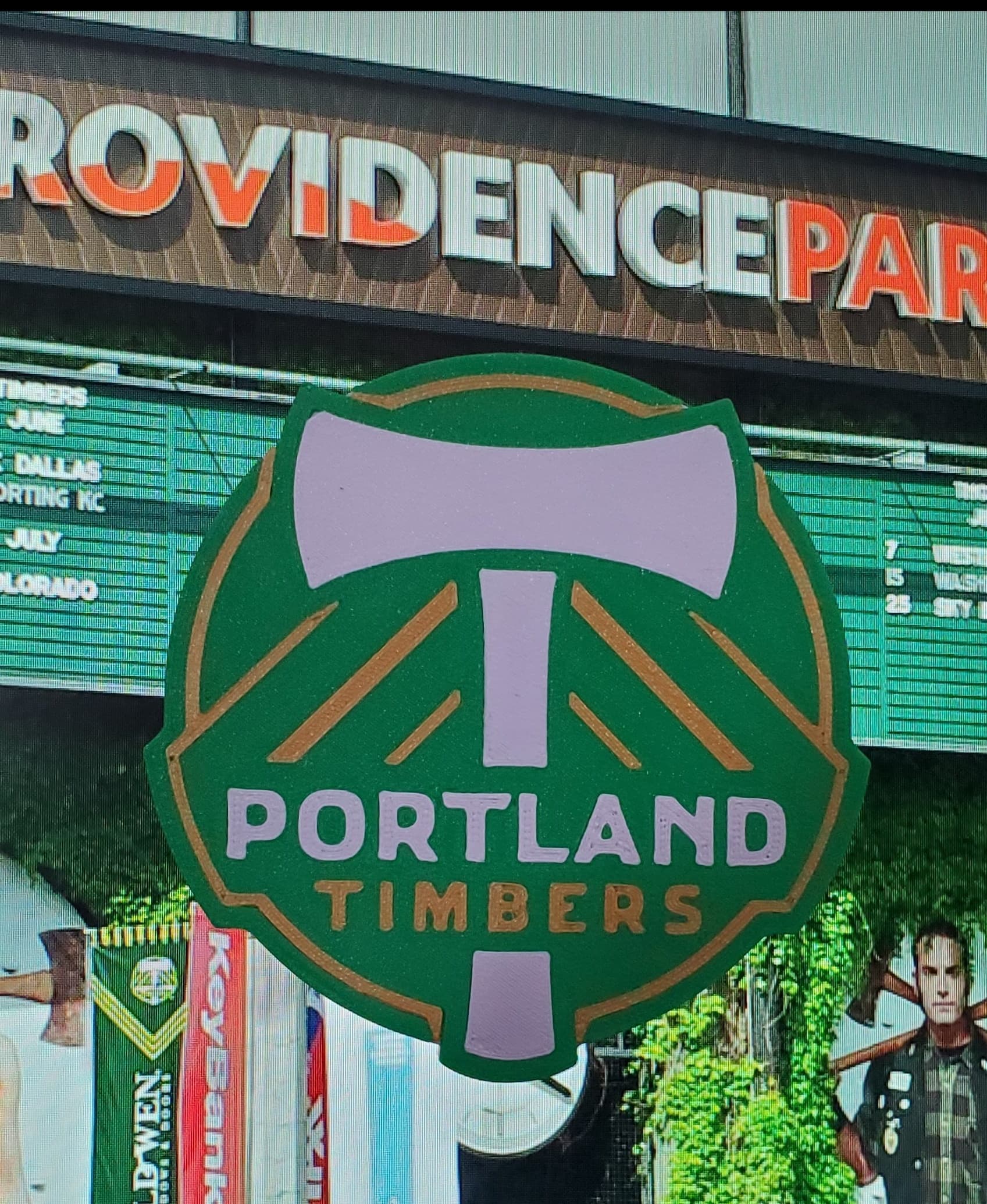 AMS / MMU Portland Timbers FC coaster or plaque 3d model