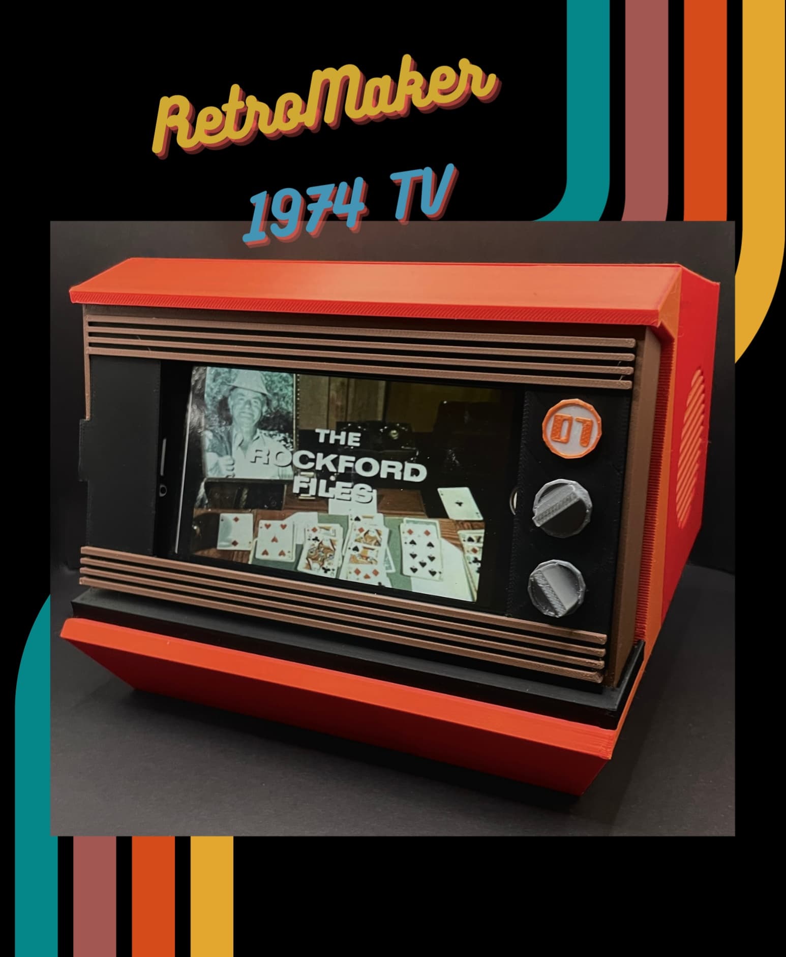 Red/Orange, Matte Chocolate Brown and Stone White from Overture for yet another masterpiece by RetroMaker!