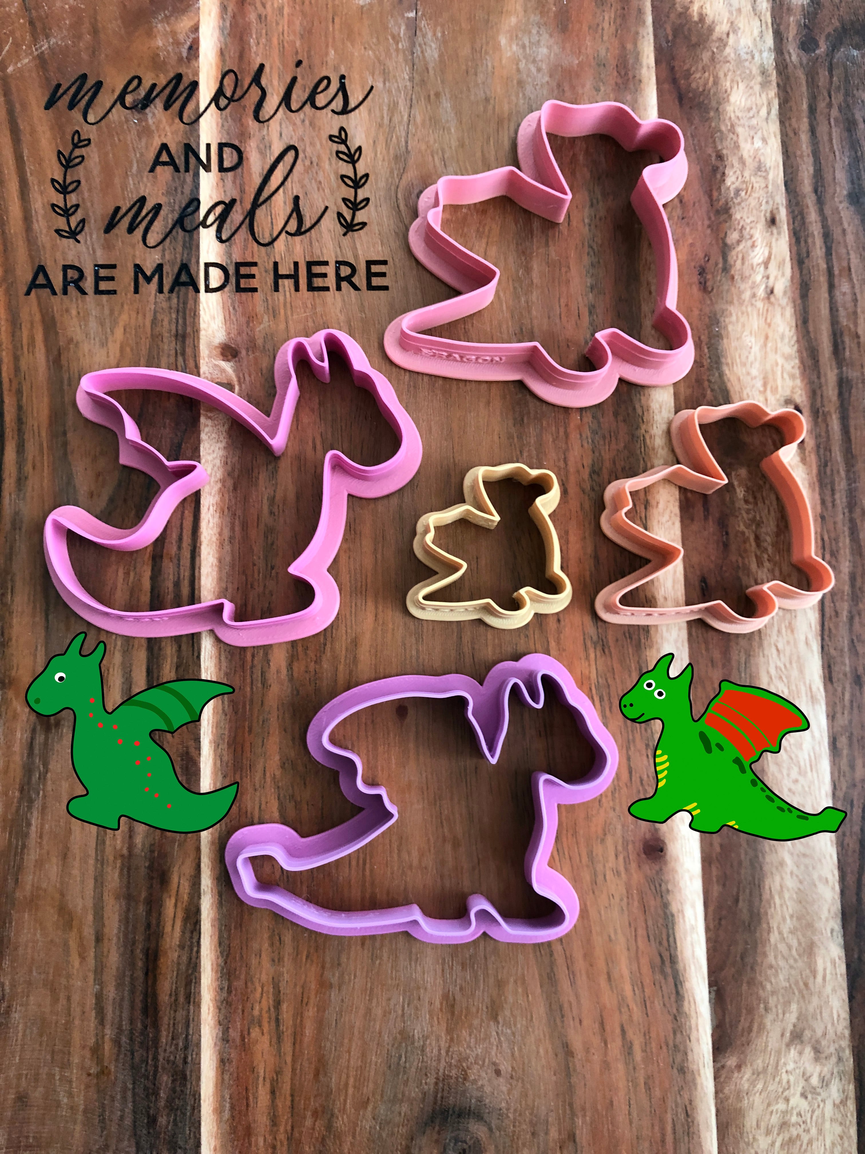 Dragon Cookie Cutters 3d model