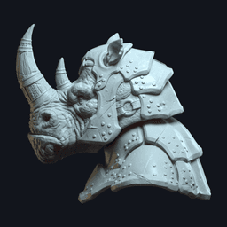 Rhinheart v5 Action Figure Head 3d model
