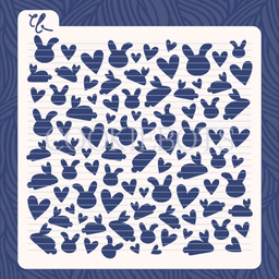 Conejitos / Bunnys Pattern Stencil SVG 3d model