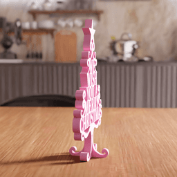Typographic Christmas Tree Tabletop Sign 3d model