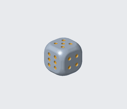 Standard K6 dice 3d model