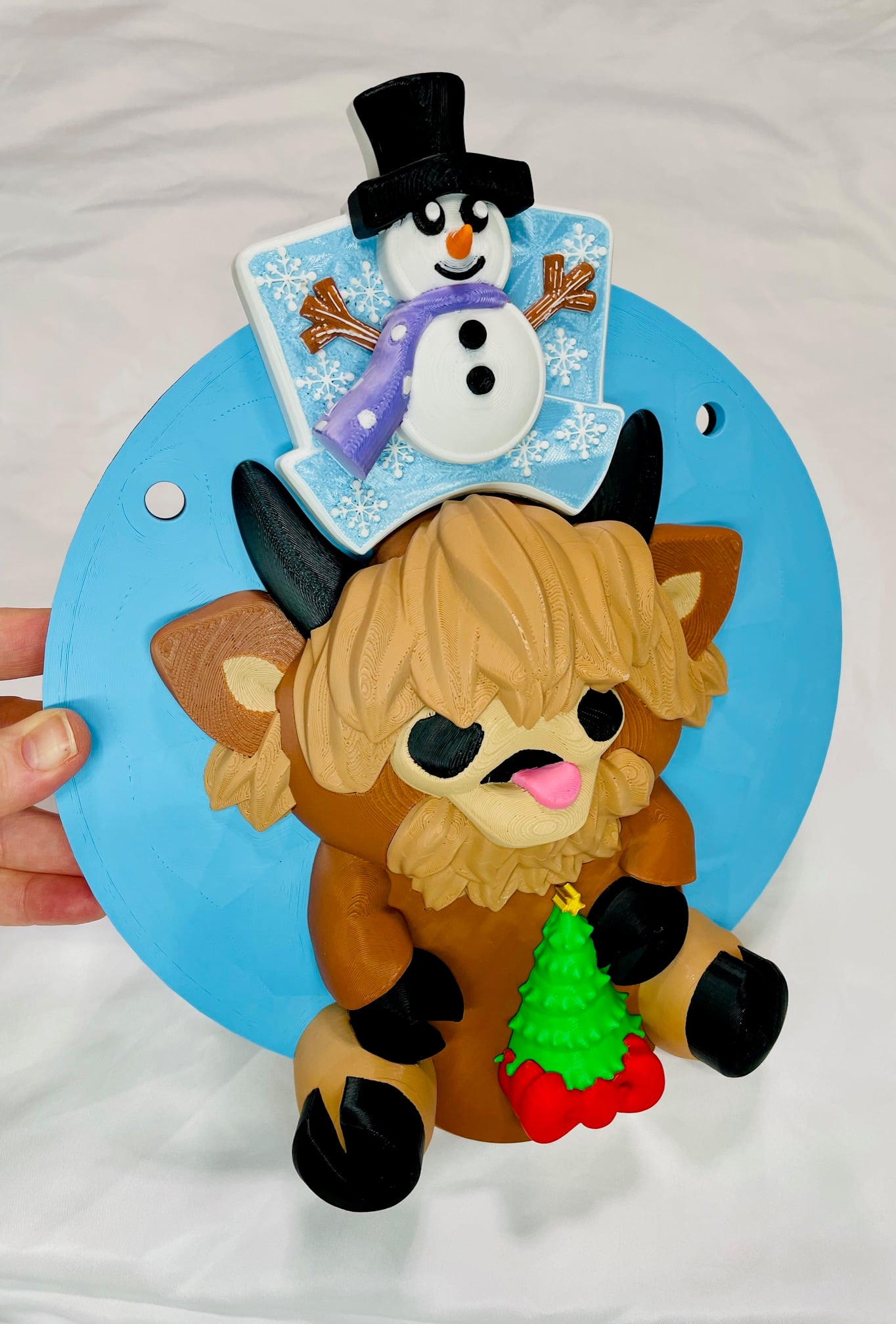 Magnetic Snowman Hat For Modular Cow Sign 3d model