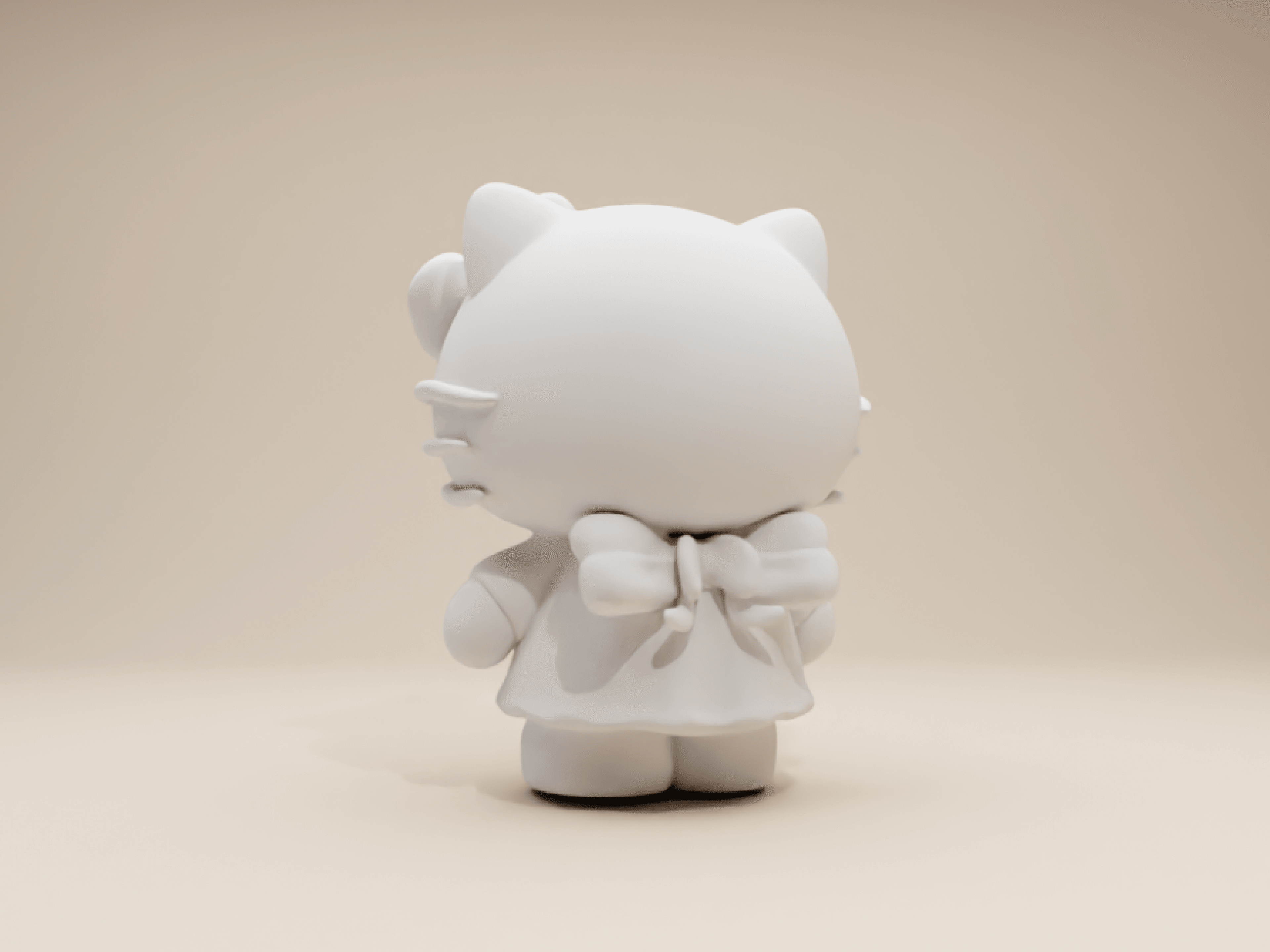 Hello Kitty Whimsical Style 3d model