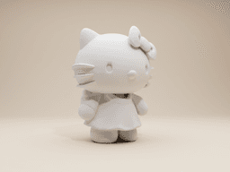 Hello Kitty Whimsical Style 3d model