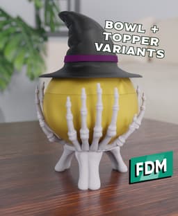 Halloween - Skeleton Bowl + Toppers 3d model