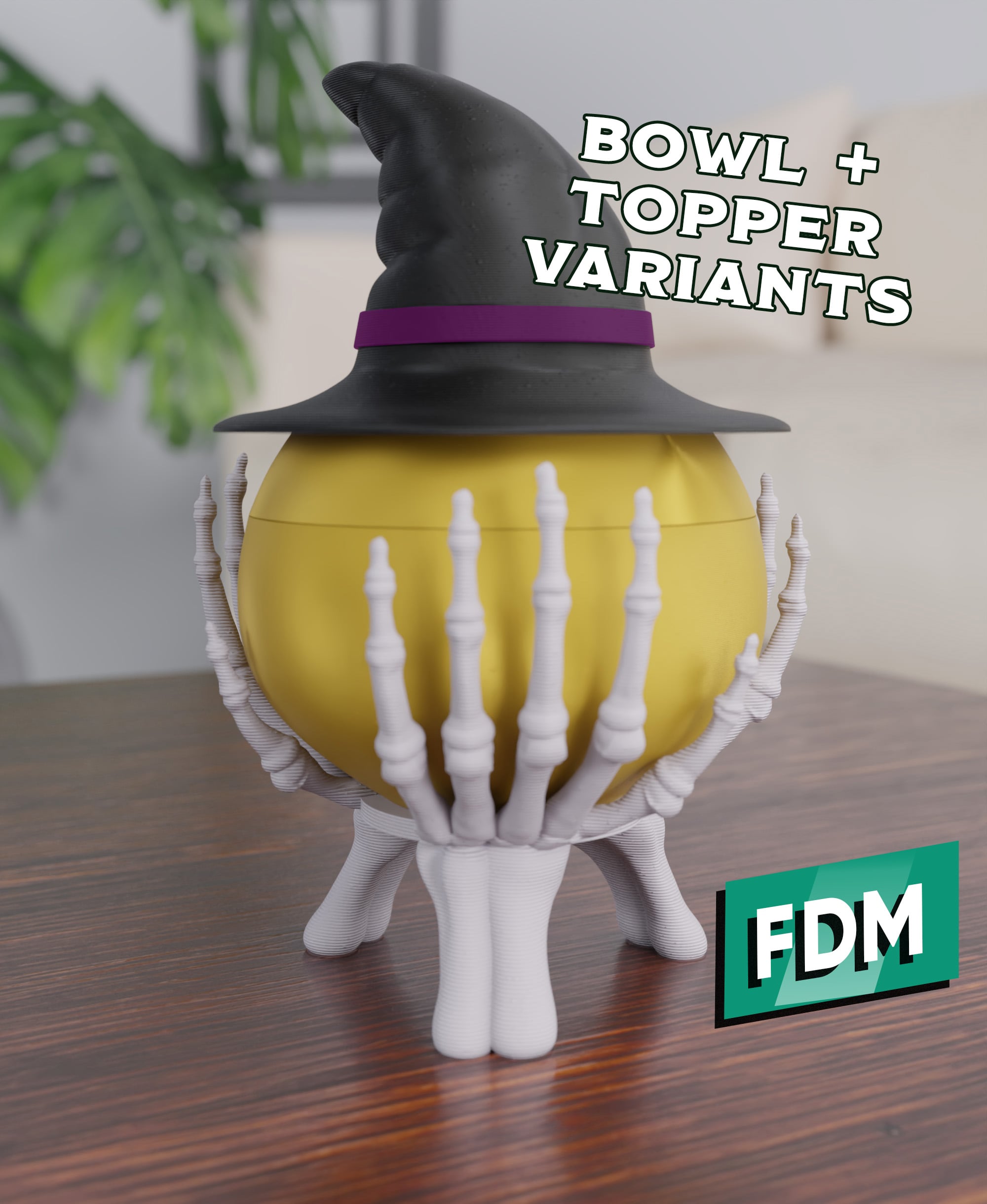 Halloween - Skeleton Bowl + Toppers 3d model
