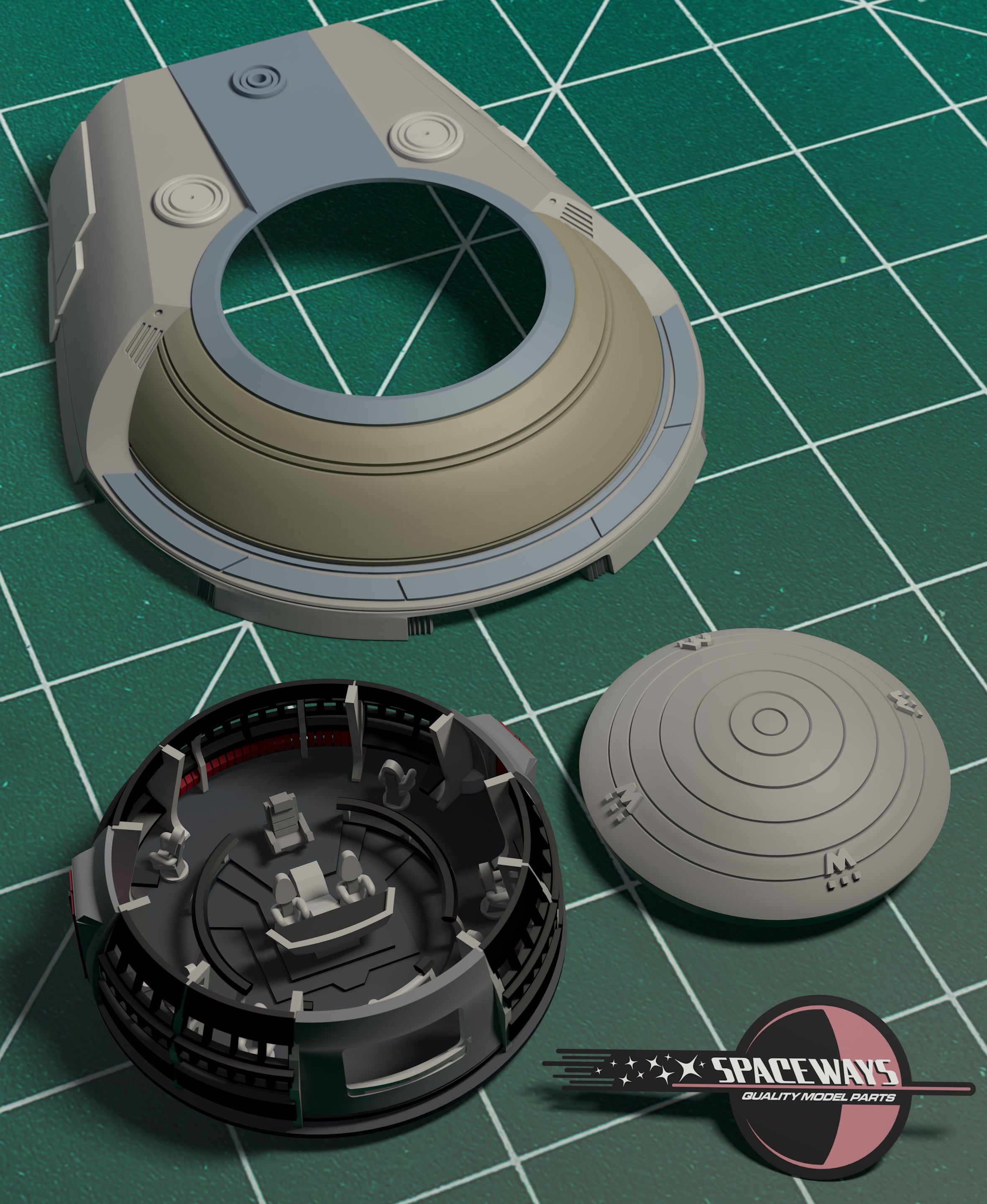 1/350 TUC Refit Bridge Interior/Exterior Set 3d model