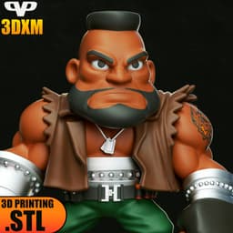 FFVII Barret Chibi STL for 3D Printing ChibiSTL 3DXM 3d model