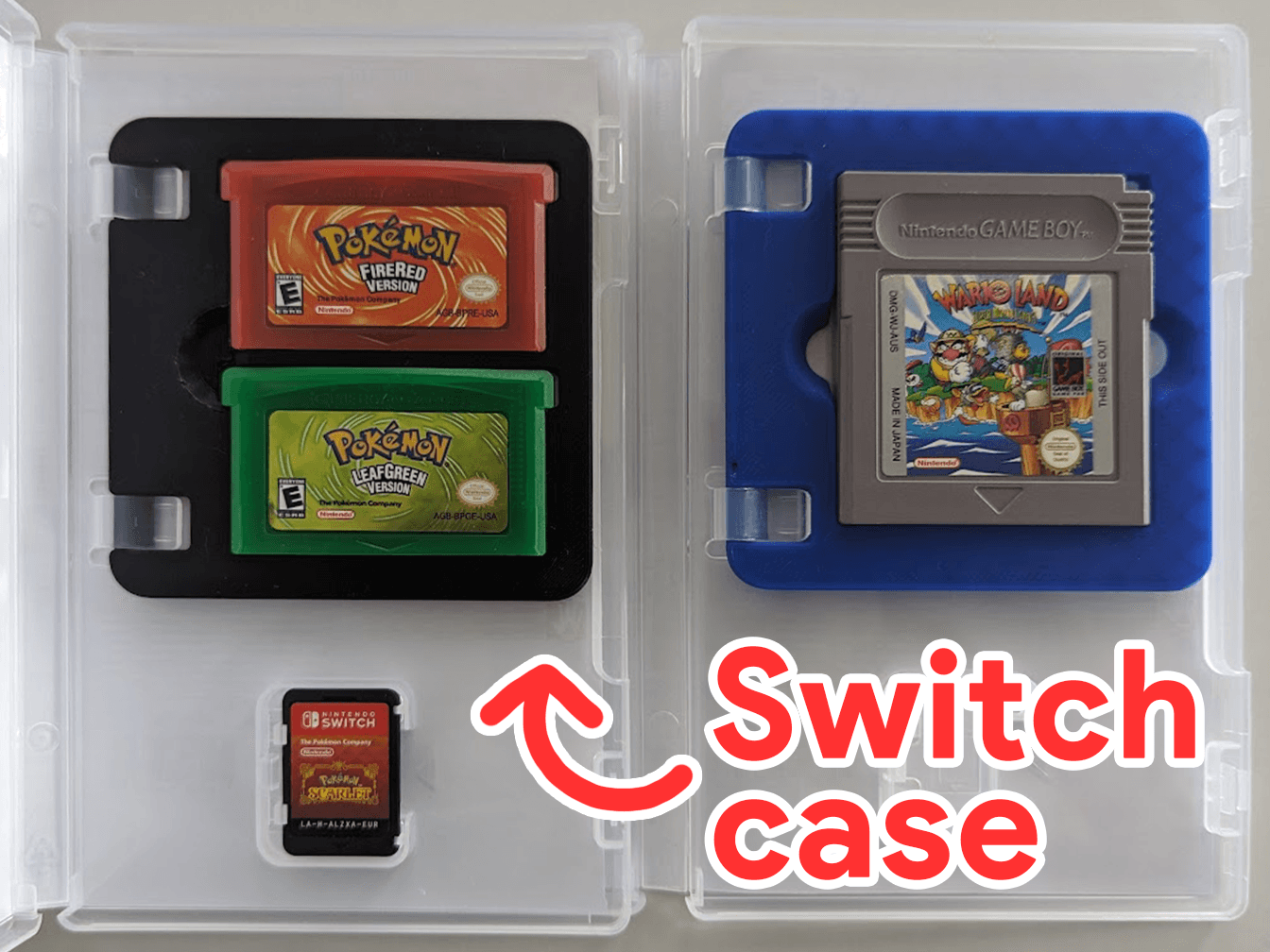 Game Boy Inserts for Switch Cases 3d model