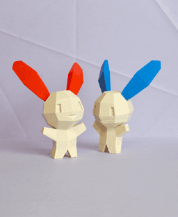 Minun Low Poly Pokemon 3d model