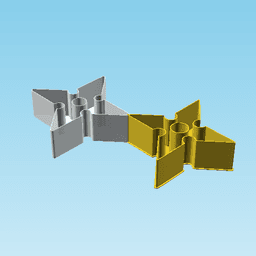 Shuriken 0030, nestable box (v2) 3d model