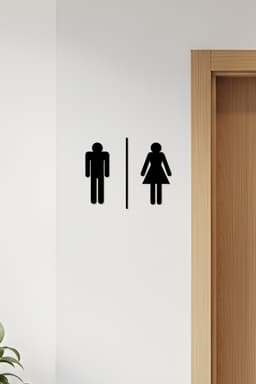 WC, Toilet Sign, Restroom 3d model