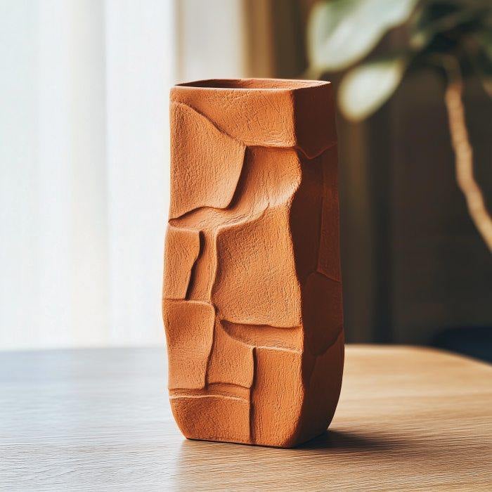 Clay Textured Vase for Home Decor 3d model
