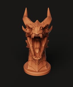 Dragon Head Bust Multi-Color 3MF | Fantasy Sculpture | Bambu Ready 3d model