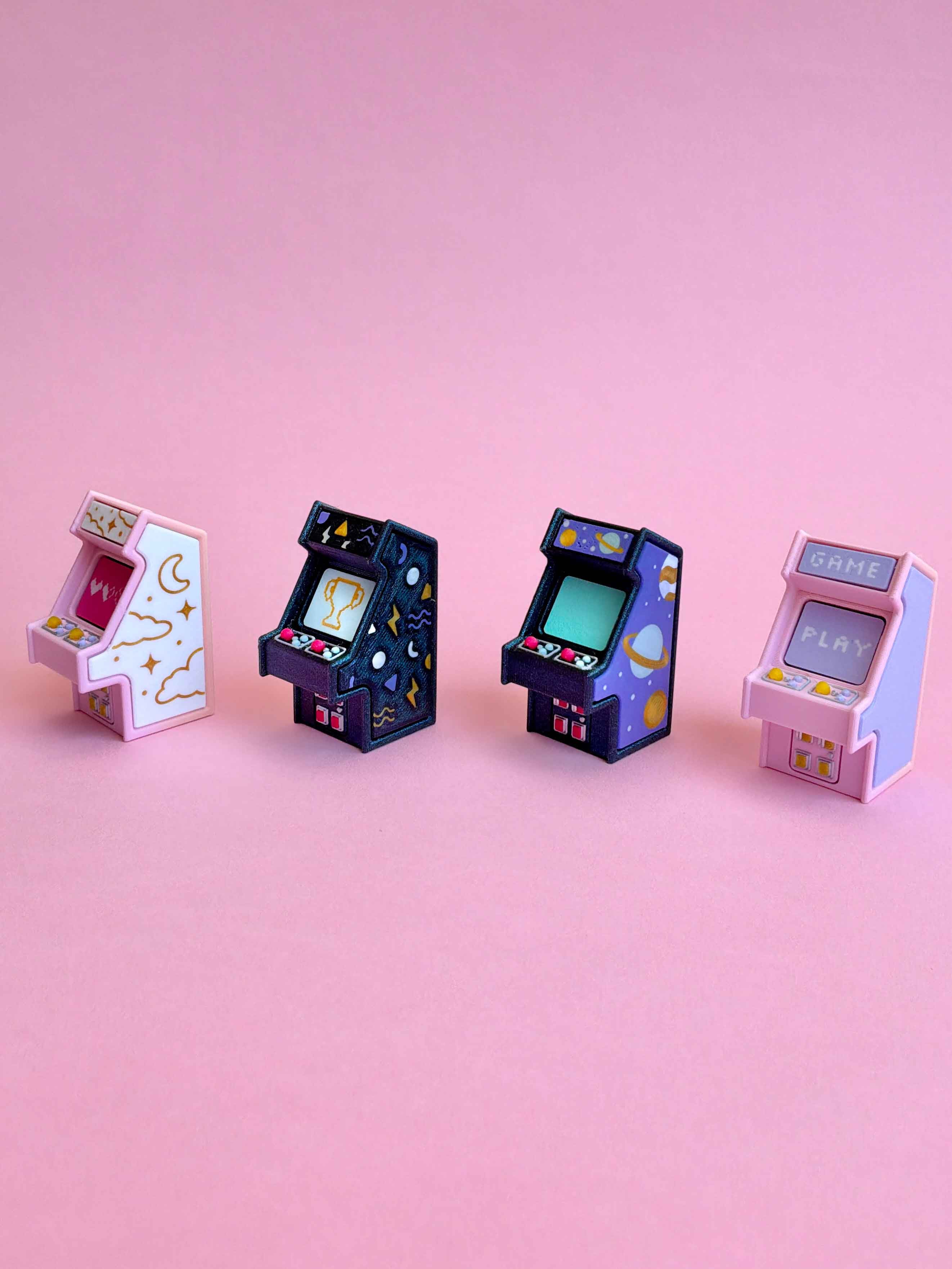 Retro Arcade Clicker Keychain Fidget Toy Bundle 3d model