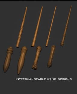 Custom wand set 3d model
