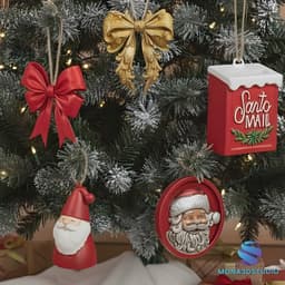 Christmas Tree Ornament 3D Set - Commercial License 3d model